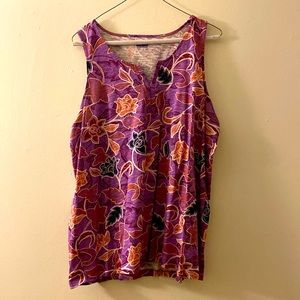 Basic Editions woman’s sleeveless v neck tank